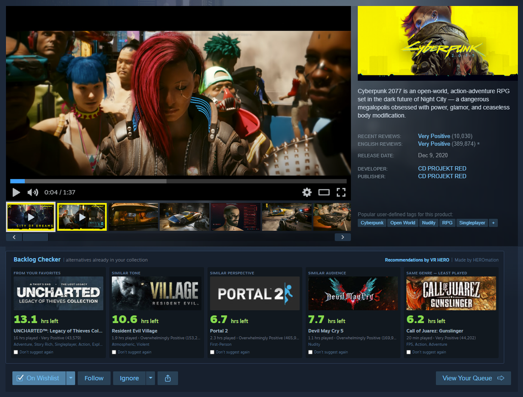 Steam Backlog Checker